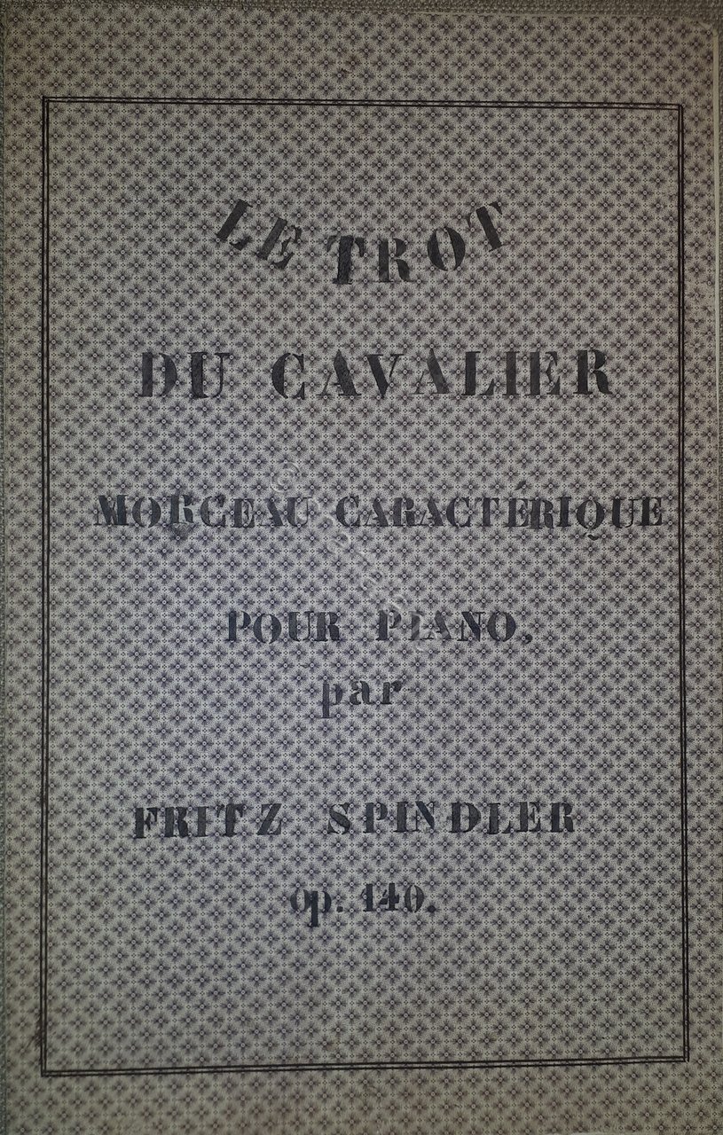 Spartito Manoscritto - Le Trot du Cavalier pour Piano par … | Immagine principale