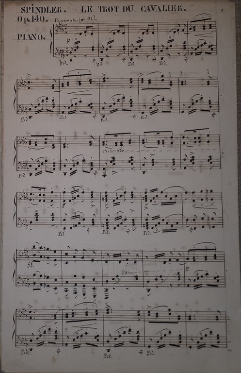 Spartito Manoscritto - Le Trot du Cavalier pour Piano par … | Immagine Gallery 3