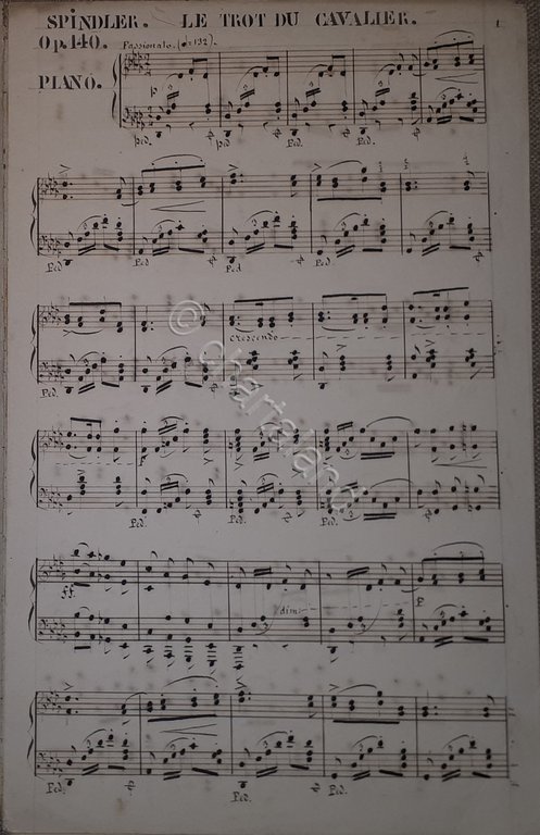 Spartito Manoscritto - Le Trot du Cavalier pour Piano par … | Immagine Gallery 2