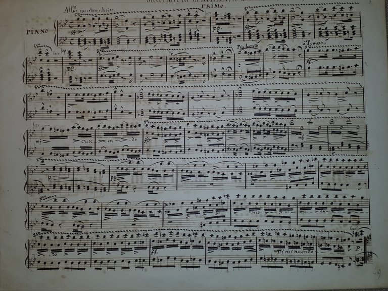 Spartito Manoscritto - Ouverture de Norma de Bellini pour Piano … | Immagine Gallery 3