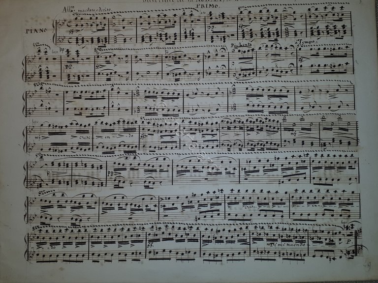 Spartito Manoscritto - Ouverture de Norma de Bellini pour Piano … | Immagine Gallery 2