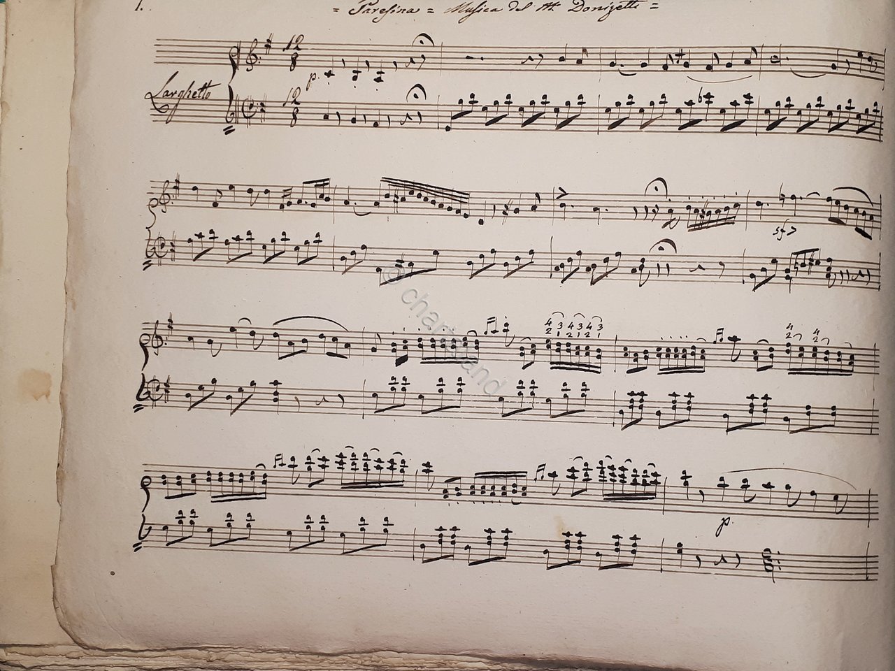 Spartito Manoscritto - Parisina d'Este - Opera di Gaetano Donizetti … | Immagine principale