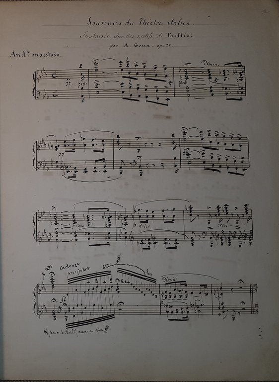 Spartito Manoscritto - Souvenir - Fantaisie pour Piano di A. … | Immagine Gallery 3