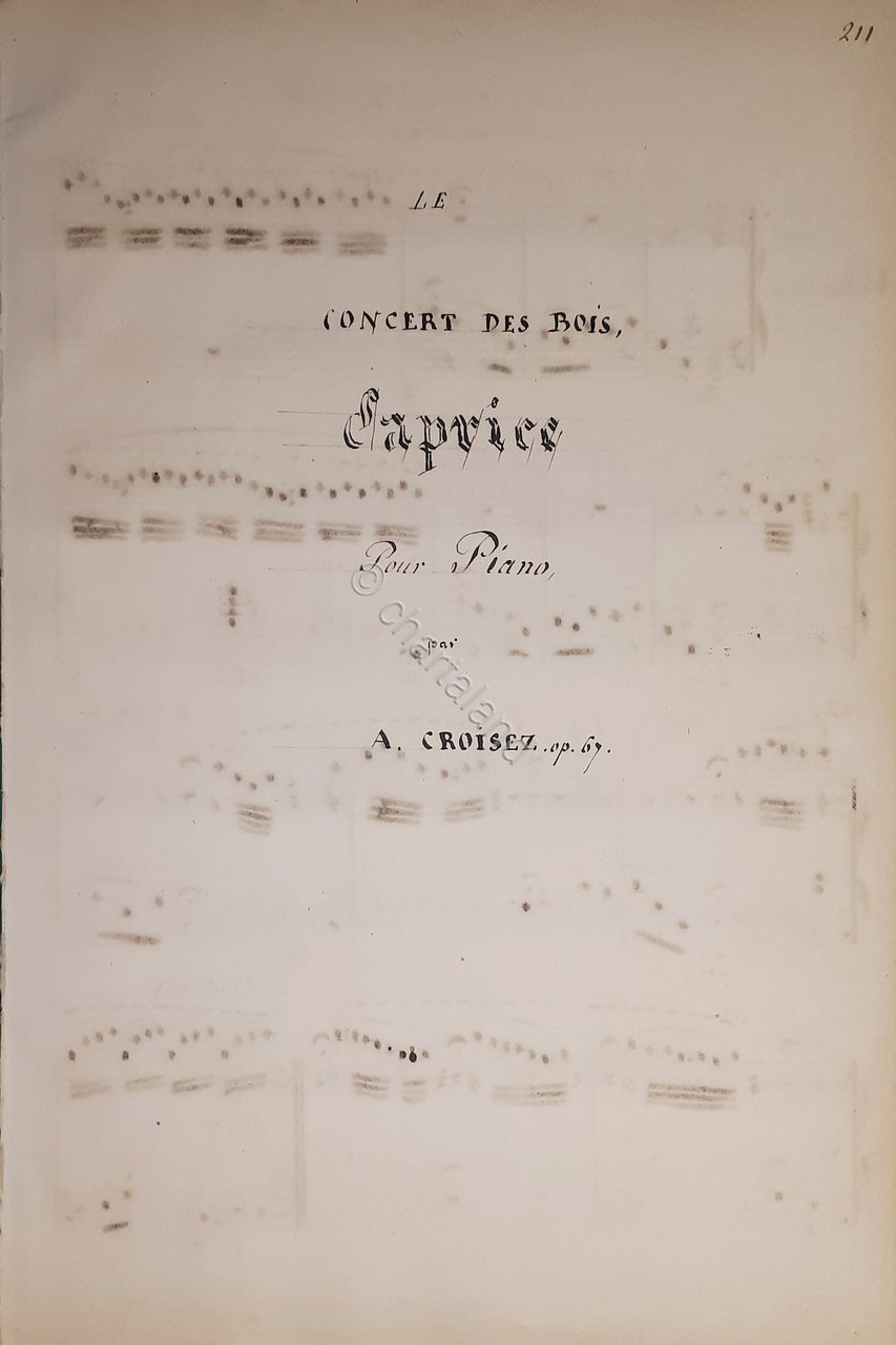 Spartito Manoscritto Concert Des Bois Caprice pour Piano par A. … | Immagine principale