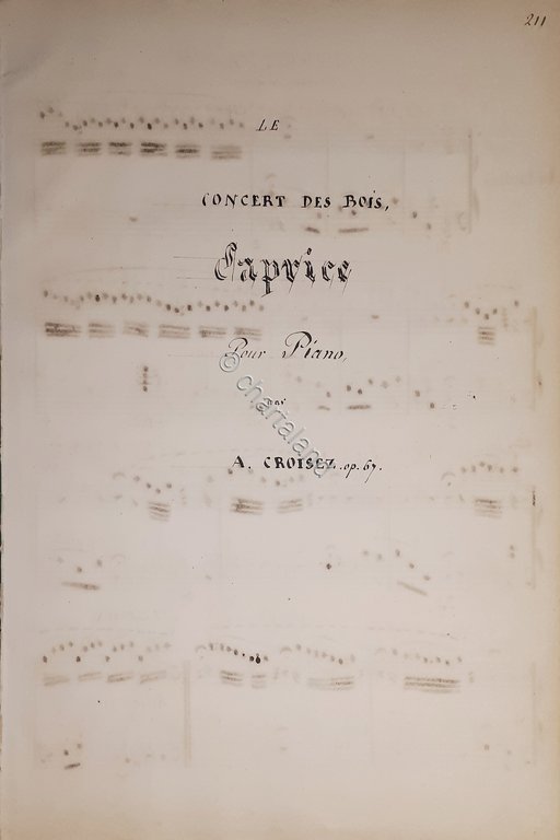 Spartito Manoscritto Concert Des Bois Caprice pour Piano par A. … | Immagine Gallery 2