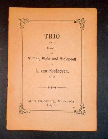 Spartito Partitura - Eulenburgs kleine partitur - Beethoven Trio No. …
