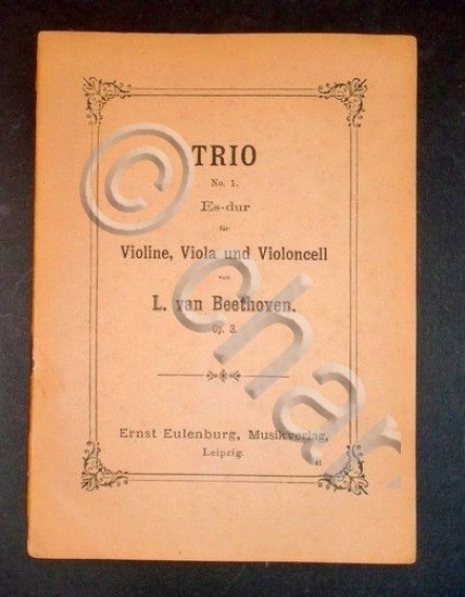 Spartito Partitura - Eulenburgs kleine partitur - Beethoven Trio No. …