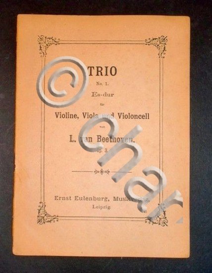 Spartito Partitura - Eulenburgs kleine partitur - Beethoven Trio No. …