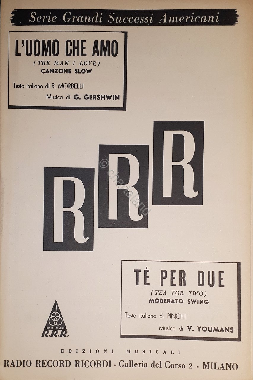 Spartito RRR - Serie Grandi Successi Americani - G. Gershwin … | Immagine principale