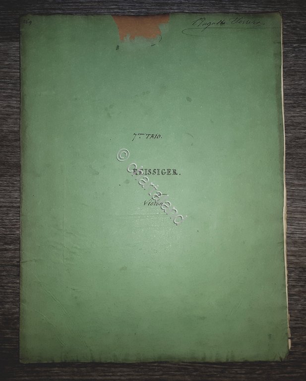 Spartito Septieme Trio pour Piano, Violon et Violoncelle - Reissiger …