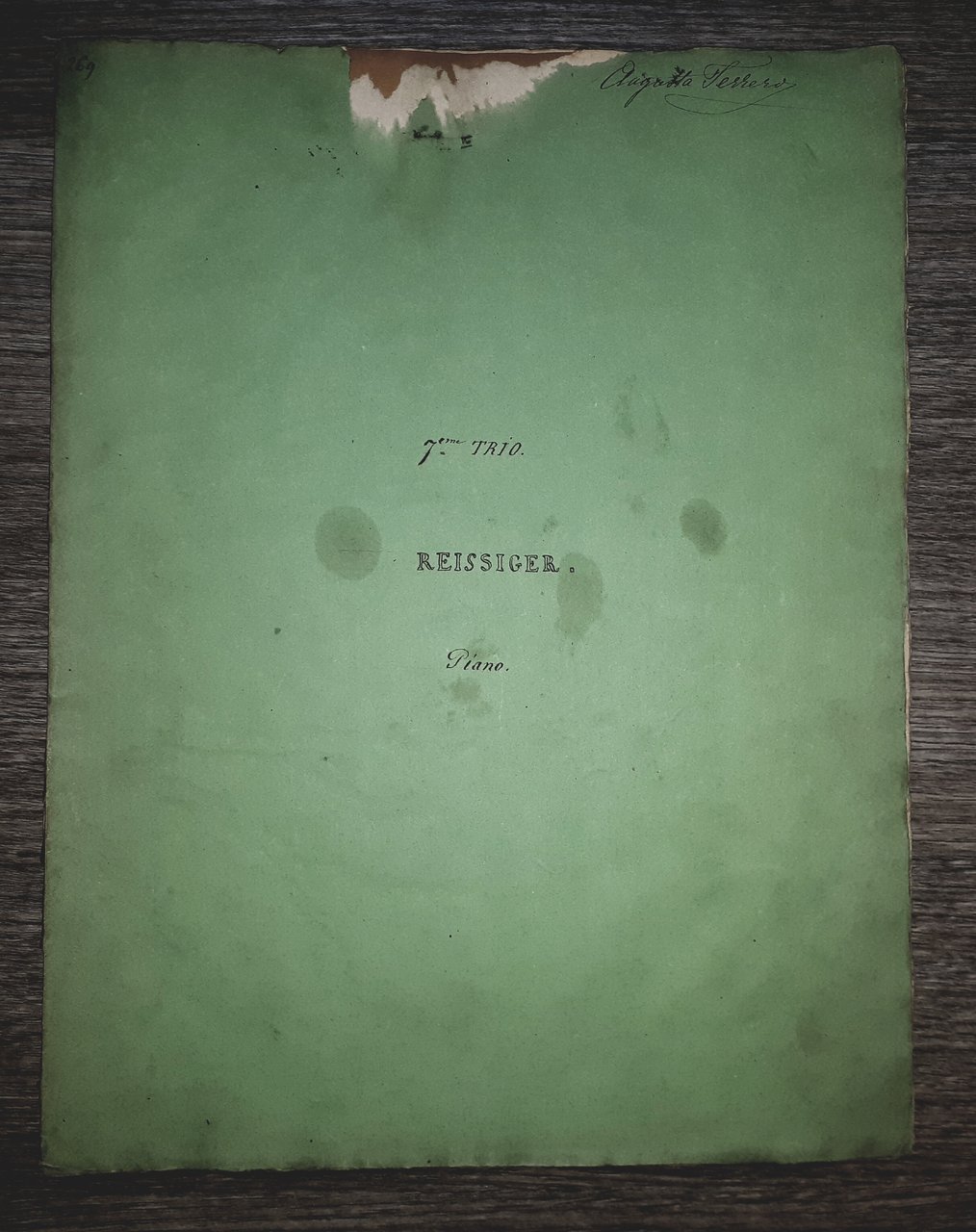 Spartito Trio pour Piano, Violon et Violoncelle par C. G. …