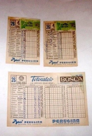 Sport - Totocalcio Lotto schedine usate concorso n° 26 - … | Immagine principale