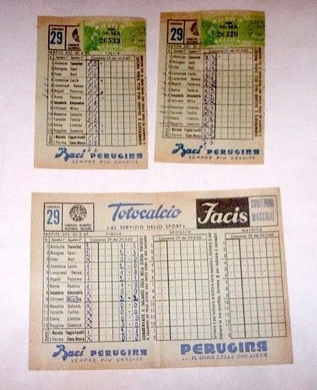 Sport - Totocalcio Lotto schedine usate concorso n° 29 - … | Immagine principale
