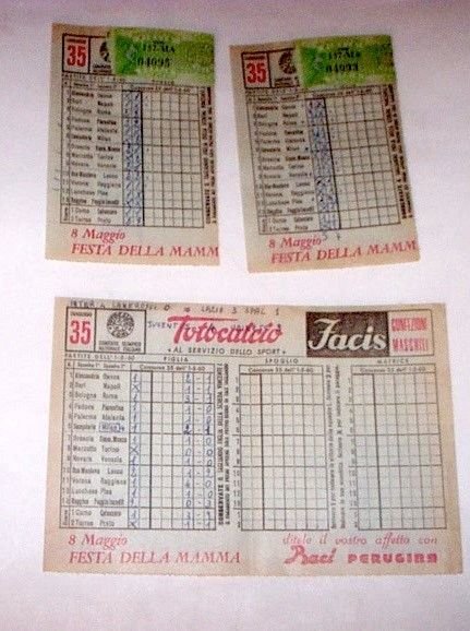 Sport - Totocalcio Lotto schedine usate concorso n° 35 - … | Immagine principale