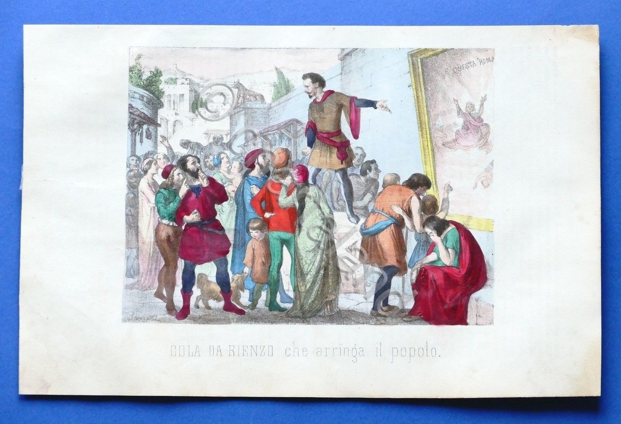 Stampa - Storia d'Italia - Cola da Rienzo che arringa … | Immagine principale