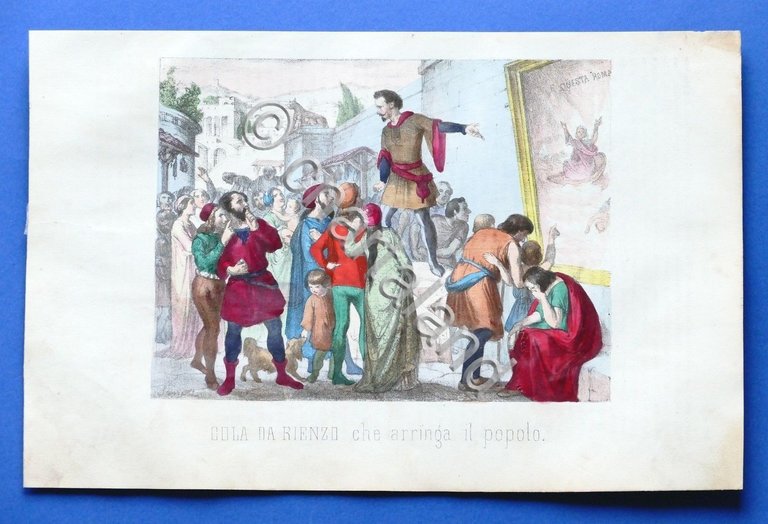 Stampa - Storia d'Italia - Cola da Rienzo che arringa … | Immagine Gallery 2