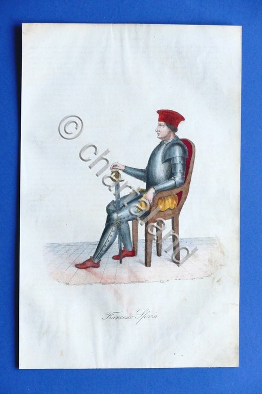 Stampa - Storia d'Italia - Francesco Sforza - 1850 ca. | Immagine Gallery 2
