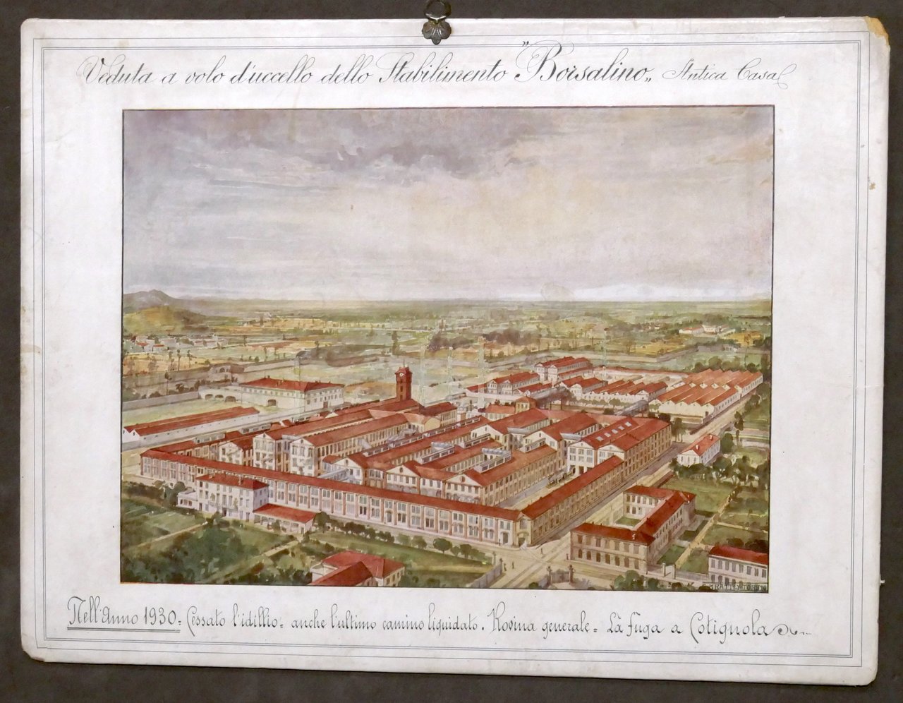 Stampa - Veduta panoramica dello stabilimento Borsalino Antica Casa - …