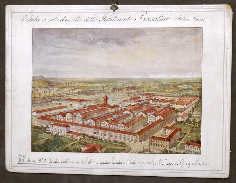 Stampa - Veduta panoramica dello stabilimento Borsalino Antica Casa - 1930