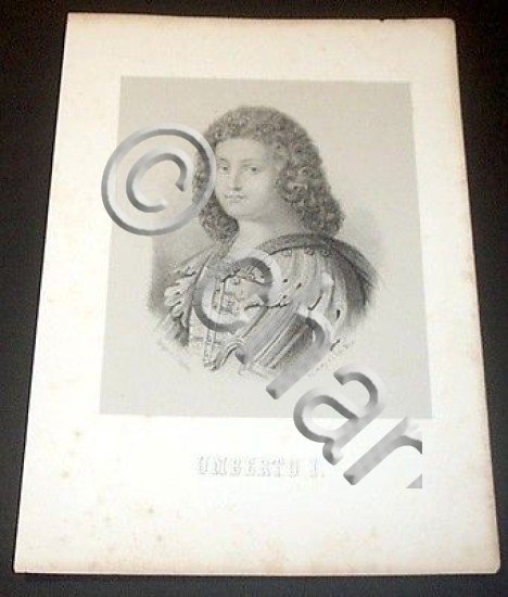 Stampa Casa Savoia Ritratto Umberto I 1002-1048