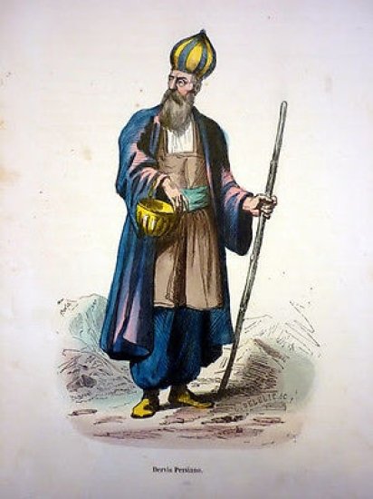 Stampa Costumi Asia Persia - Dervis Persiano - 1858 | Immagine principale