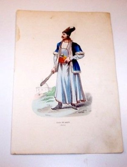 Stampa Costumi Asia Persia Uomo del Popolo - 1858