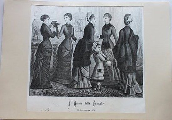 Stampa costumi moda abiti donna - Milano - novembre 1879
