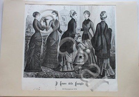 Stampa costumi moda abiti donna - Milano - novembre 1879