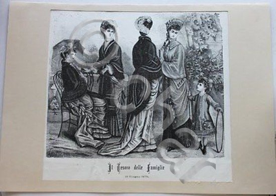 Stampa costumi moda abiti donne - Milano - giugno 1879