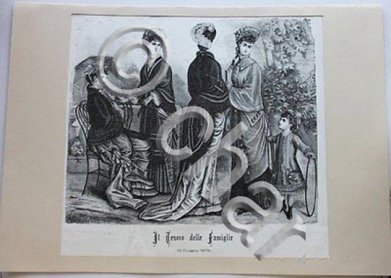 Stampa costumi moda abiti donne - Milano - giugno 1879