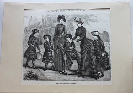 Stampa costumi moda abiti donne fanciulle e giovinette - Milano …