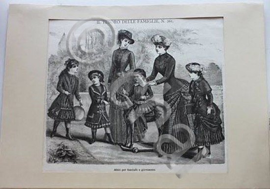 Stampa costumi moda abiti donne fanciulle e giovinette - Milano …