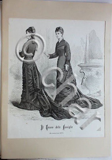 Stampa costumi moda abito donna - Milano - novembre 1878
