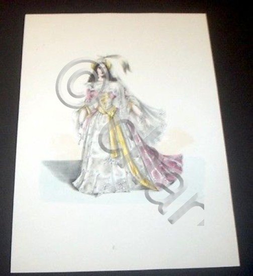 Stampa Costumi Turandot - 1840 ca.