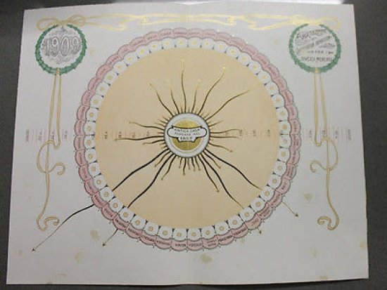 Stampa cromolitografia azienda cappelli Borsalino Alessandria 1910 mercati