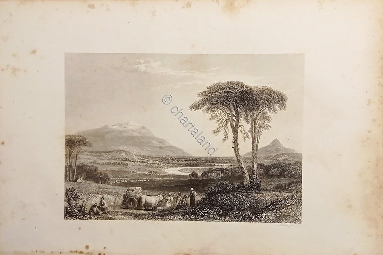 Stampa d'Epoca - Grecia - I monti Olimpo ed Ossa …