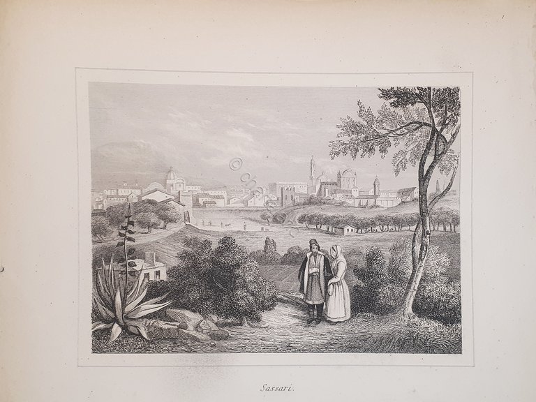 Stampa d'epoca - Sassari - Secolo XIX