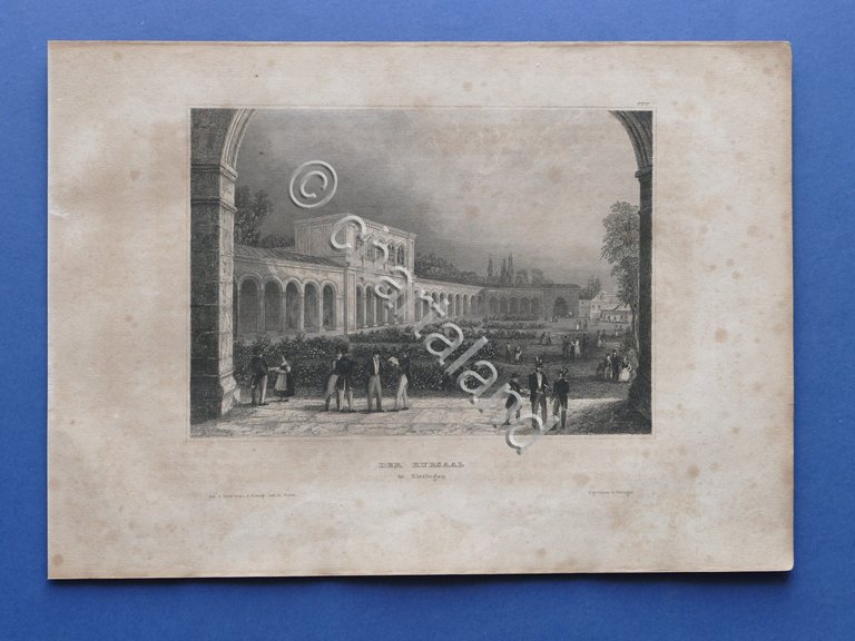 Stampa d'epoca metà '800 - Der Kursaal in Kissingen - … | Immagine Gallery 2