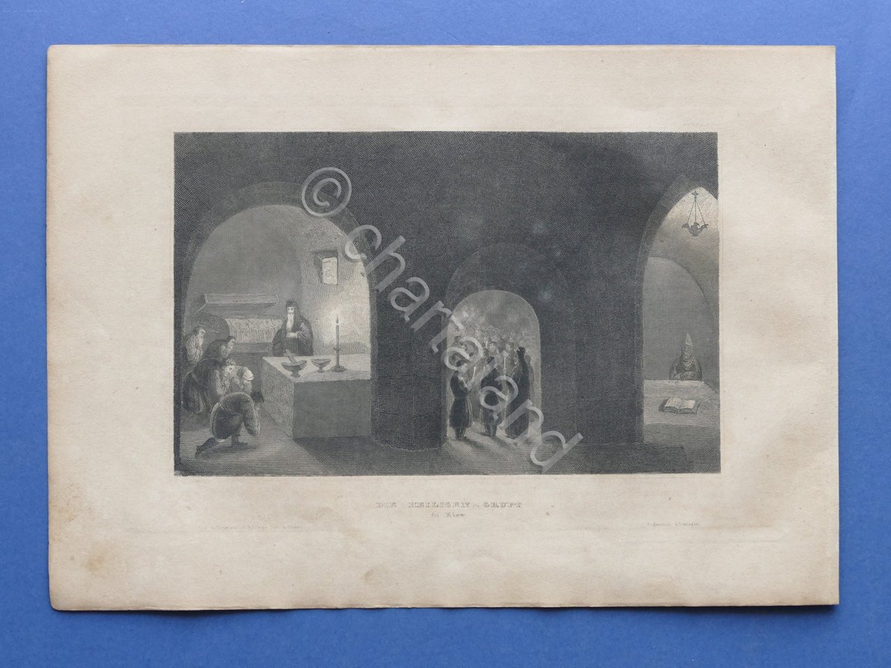 Stampa d'epoca metà '800 - Die Heiligen Gruft - Sacra … | Immagine principale