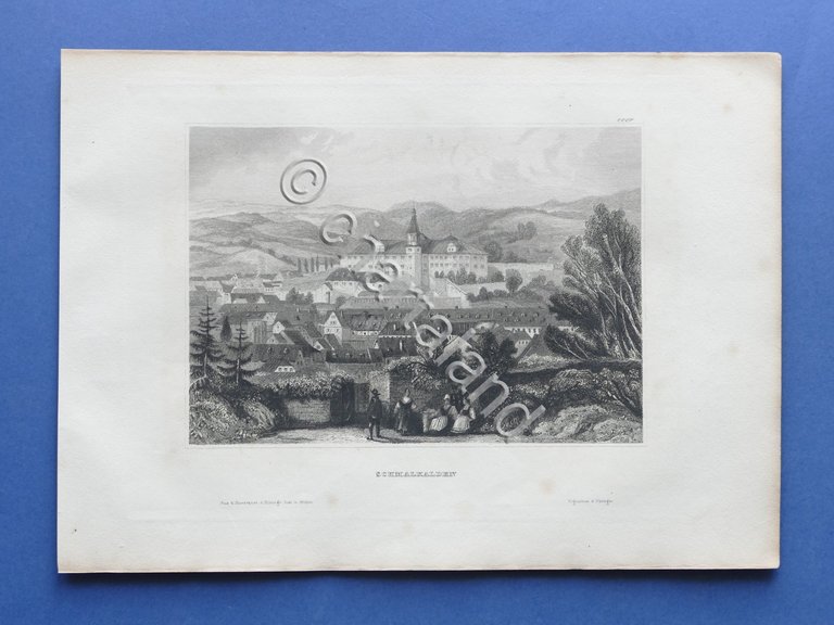 Stampa d'epoca metà '800 - Schmalkalden - Smalcalda - Germania | Immagine Gallery 2
