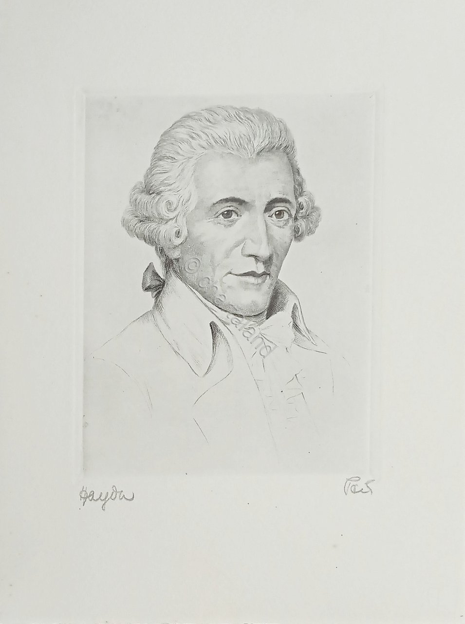Stampa da incisione - Compositore Franz Joseph Haydn - Sec. …