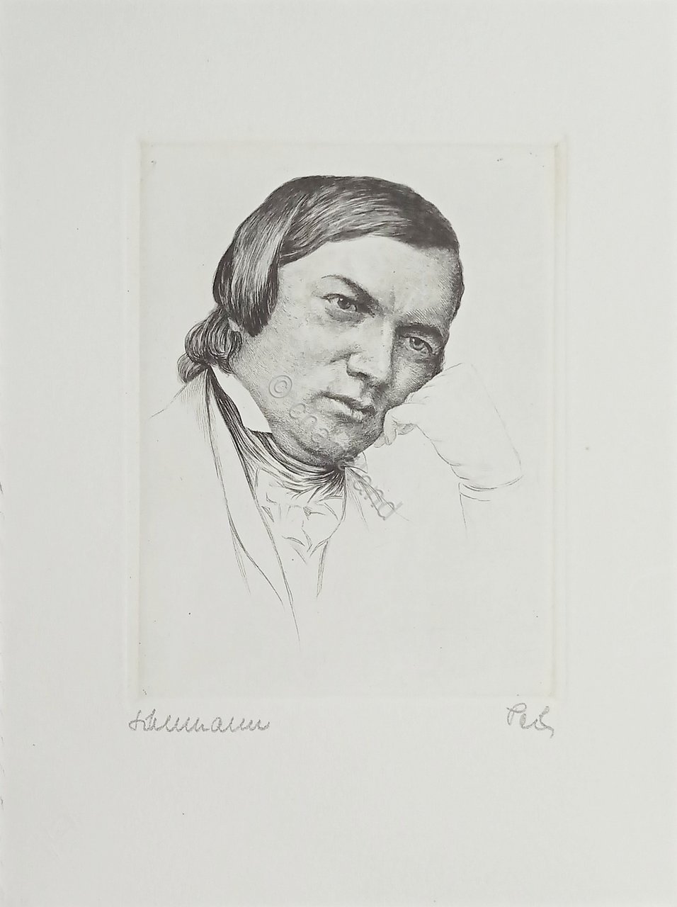 Stampa da incisione - Compositore Hermann Kretzschmar - Sec. XX