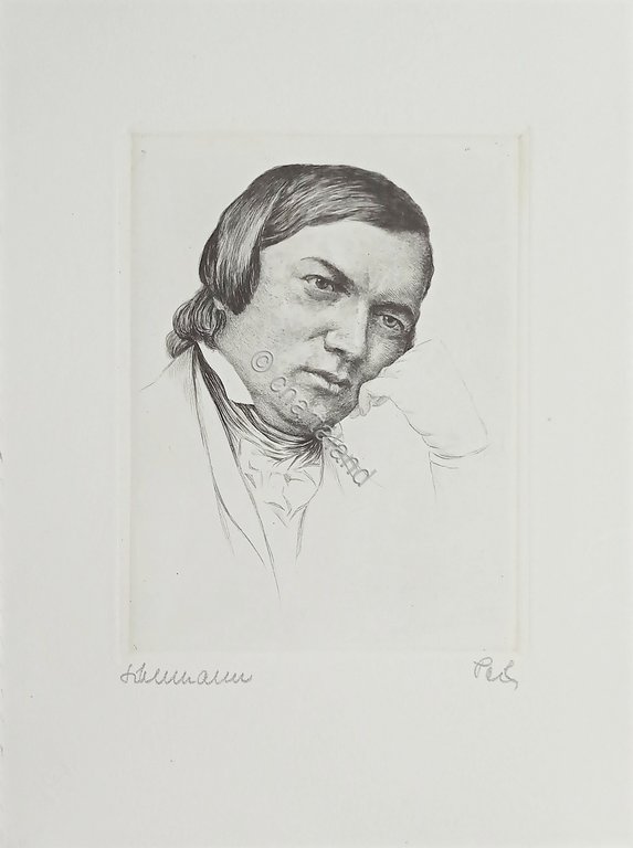 Stampa da incisione - Compositore Hermann Kretzschmar - Sec. XX