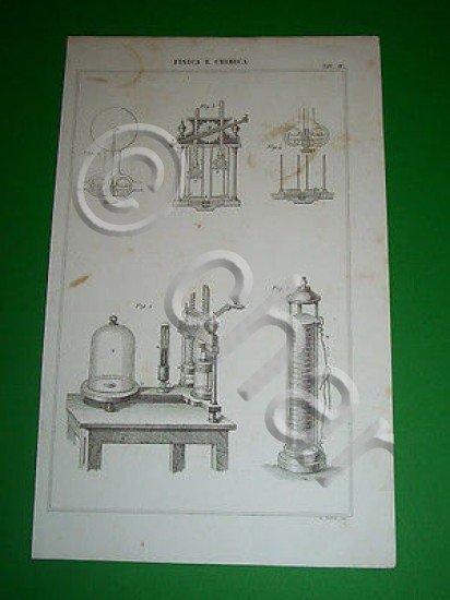 Stampa Incisione - Fisica e Chimica ( tavola III ) …