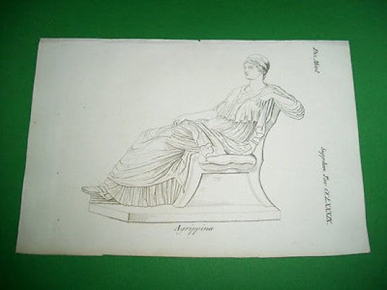 Stampa Incisione - Personaggi Divinità Antica Roma : AGRIPPINA - … | Immagine principale