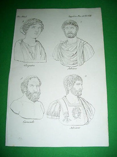 Stampa Incisione - Personaggi Divinità Antica Roma : CLEOPATRA - … | Immagine principale