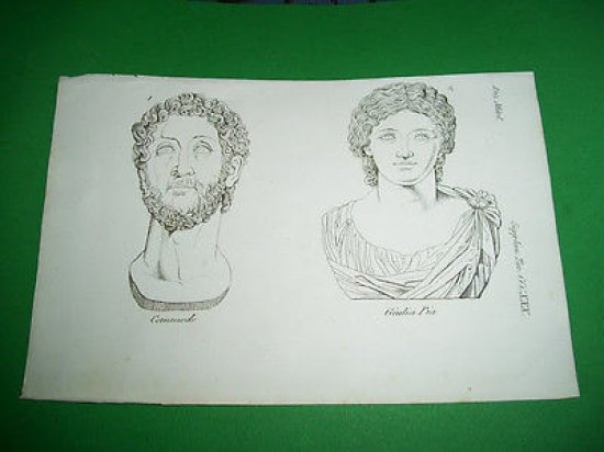 Stampa Incisione - Personaggi Divinità Antica Roma : GIULIA PIA … | Immagine principale