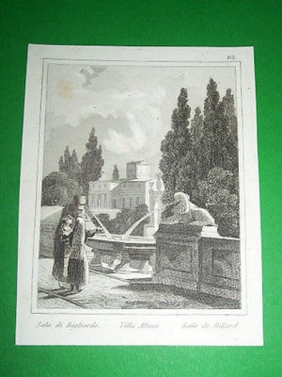 Stampa Incisione - Villa Albani / Sala di Bigliardo - … | Immagine principale