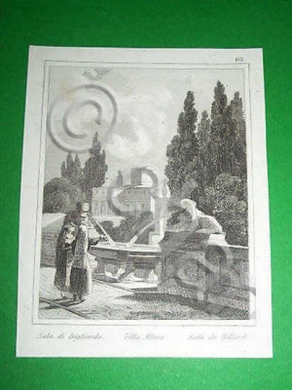 Stampa Incisione - Villa Albani / Sala di Bigliardo - … | Immagine Gallery 2