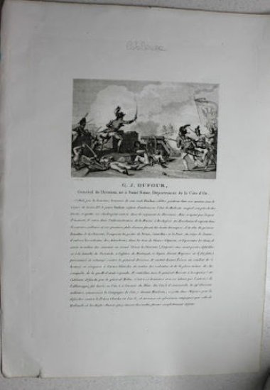 Stampa incisione acquaforte - Georges Joseph Dufour generale francese - …